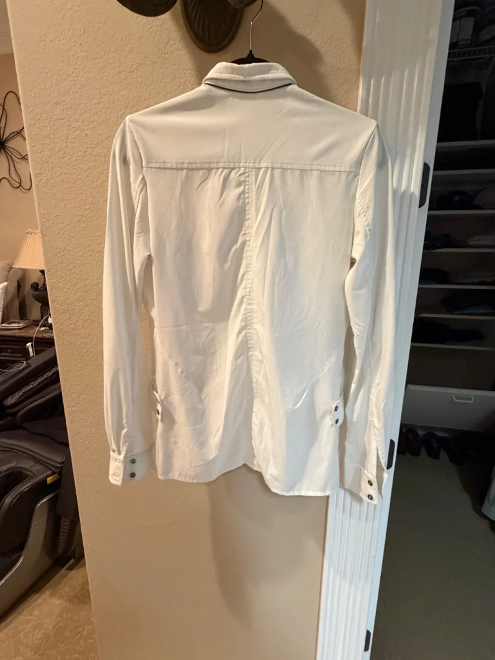 Lululemon stretchy white collared business button down